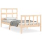 vidaXL Massivholzbett mit Kopfteil 90x200 cm vidaXL Massivholzbett mit Kopfteil 90x200 cm