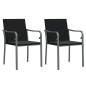 vidaXL 3-tlg. Garten-Essgruppe mit Kissen Poly Rattan und Stahl vidaXL 3-tlg. Garten-Essgruppe mit Kissen Poly Rattan und Stahl