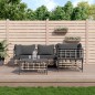 vidaXL 5-tlg. Garten-Lounge-Set mit Kissen Anthrazit Poly Rattan vidaXL 5-tlg. Garten-Lounge-Set mit Kissen Anthrazit Poly Rattan