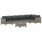 vidaXL 7-tlg. Garten-Lounge-Set mit Kissen Grau Poly Rattan vidaXL 7-tlg. Garten-Lounge-Set mit Kissen Grau Poly Rattan