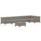vidaXL 7-tlg. Garten-Lounge-Set mit Kissen Grau Poly Rattan vidaXL 7-tlg. Garten-Lounge-Set mit Kissen Grau Poly Rattan