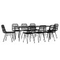 vidaXL 9-tlg. Garten-Essgruppe Schwarz Poly Rattan vidaXL 9-tlg. Garten-Essgruppe Schwarz Poly Rattan