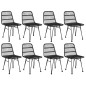 vidaXL 9-tlg. Garten-Essgruppe Schwarz Poly Rattan vidaXL 9-tlg. Garten-Essgruppe Schwarz Poly Rattan