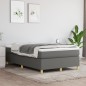 vidaXL Boxspringbett mit Matratze Dunkelgrau 120x200 cm Stoff vidaXL Boxspringbett mit Matratze Dunkelgrau 120x200 cm Stoff