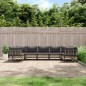 vidaXL 7-tlg. Garten-Lounge-Set mit Kissen Anthrazit Poly Rattan vidaXL 7-tlg. Garten-Lounge-Set mit Kissen Anthrazit Poly Rattan