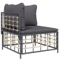 vidaXL 7-tlg. Garten-Lounge-Set mit Kissen Anthrazit Poly Rattan vidaXL 7-tlg. Garten-Lounge-Set mit Kissen Anthrazit Poly Rattan