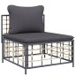 vidaXL 7-tlg. Garten-Lounge-Set mit Kissen Anthrazit Poly Rattan vidaXL 7-tlg. Garten-Lounge-Set mit Kissen Anthrazit Poly Rattan
