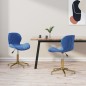 Esszimmerstühle 2 Stk. Drehbar Blau Samt Esszimmerstühle 2 Stk. Drehbar Blau Samt