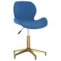 Esszimmerstühle 2 Stk. Drehbar Blau Samt Esszimmerstühle 2 Stk. Drehbar Blau Samt