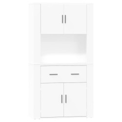 vidaXL Highboard Hochglanz-Weiß Holzwerkstoff