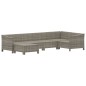 vidaXL 6-tlg. Garten-Lounge-Set mit Kissen Grau Poly Rattan vidaXL 6-tlg. Garten-Lounge-Set mit Kissen Grau Poly Rattan