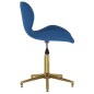 Esszimmerstühle 2 Stk. Drehbar Blau Samt Esszimmerstühle 2 Stk. Drehbar Blau Samt