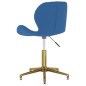 Esszimmerstühle 2 Stk. Drehbar Blau Samt Esszimmerstühle 2 Stk. Drehbar Blau Samt