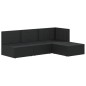 vidaXL 4-tlg. Garten-Lounge-Set mit Kissen Schwarz Poly Rattan vidaXL 4-tlg. Garten-Lounge-Set mit Kissen Schwarz Poly Rattan