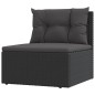 vidaXL 4-tlg. Garten-Lounge-Set mit Kissen Schwarz Poly Rattan vidaXL 4-tlg. Garten-Lounge-Set mit Kissen Schwarz Poly Rattan