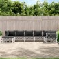 vidaXL 7-tlg. Garten-Lounge-Set mit Kissen Weiß Stahl vidaXL 7-tlg. Garten-Lounge-Set mit Kissen Weiß Stahl