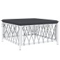 vidaXL 7-tlg. Garten-Lounge-Set mit Kissen Weiß Stahl vidaXL 7-tlg. Garten-Lounge-Set mit Kissen Weiß Stahl