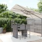 vidaXL 5-tlg. Gartenbar-Set mit Kissen Grau Poly Rattan vidaXL 5-tlg. Gartenbar-Set mit Kissen Grau Poly Rattan