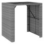 vidaXL 5-tlg. Gartenbar-Set mit Kissen Grau Poly Rattan vidaXL 5-tlg. Gartenbar-Set mit Kissen Grau Poly Rattan