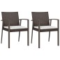 vidaXL 3-tlg. Garten-Essgruppe mit Kissen Poly Rattan und Stahl vidaXL 3-tlg. Garten-Essgruppe mit Kissen Poly Rattan und Stahl