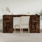 vidaXL Schreibtisch mit Stauraum Räuchereiche Holzwerkstoff vidaXL Schreibtisch mit Stauraum Räuchereiche Holzwerkstoff