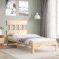 vidaXL Massivholzbett mit Kopfteil 100x200 cm
