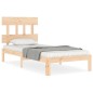 vidaXL Massivholzbett mit Kopfteil 100x200 cm