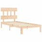 vidaXL Massivholzbett mit Kopfteil 100x200 cm