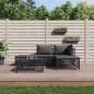 vidaXL 5-tlg. Garten-Lounge-Set mit Kissen Anthrazit Stahl vidaXL 5-tlg. Garten-Lounge-Set mit Kissen Anthrazit Stahl