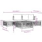 vidaXL 5-tlg. Garten-Lounge-Set mit Kissen Anthrazit Stahl vidaXL 5-tlg. Garten-Lounge-Set mit Kissen Anthrazit Stahl
