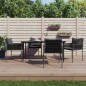 vidaXL 5-tlg. Garten-Essgruppe mit Kissen Poly Rattan und Stahl vidaXL 5-tlg. Garten-Essgruppe mit Kissen Poly Rattan und Stahl