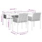 vidaXL 5-tlg. Garten-Essgruppe mit Kissen Poly Rattan und Stahl vidaXL 5-tlg. Garten-Essgruppe mit Kissen Poly Rattan und Stahl