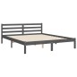 vidaXL Massivholzbett mit Kopfteil Grau 160x200 cm vidaXL Massivholzbett mit Kopfteil Grau 160x200 cm