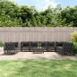 vidaXL 11-tlg. Garten-Lounge-Set mit Kissen Anthrazit Stahl vidaXL 11-tlg. Garten-Lounge-Set mit Kissen Anthrazit Stahl