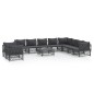 vidaXL 11-tlg. Garten-Lounge-Set mit Kissen Anthrazit Stahl vidaXL 11-tlg. Garten-Lounge-Set mit Kissen Anthrazit Stahl