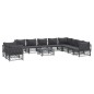 vidaXL 11-tlg. Garten-Lounge-Set mit Kissen Anthrazit Stahl vidaXL 11-tlg. Garten-Lounge-Set mit Kissen Anthrazit Stahl