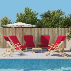 vidaXL Strandtücher 6 Stk. Burgunderrot 60x135 cm Stoff 400 GSM
