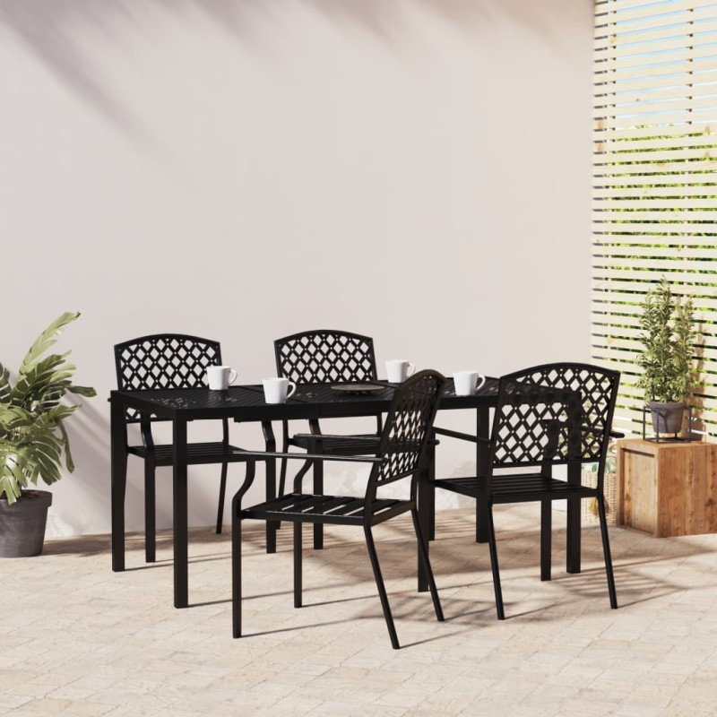 vidaXL 5-tlg. Garten-Essgruppe Anthrazit Stahl vidaXL 5-tlg. Garten-Essgruppe Anthrazit Stahl