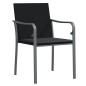 vidaXL 9-tlg. Garten-Essgruppe mit Kissen Poly Rattan und Stahl vidaXL 9-tlg. Garten-Essgruppe mit Kissen Poly Rattan und Stahl