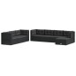 vidaXL 8-tlg. Garten-Lounge-Set mit Kissen Schwarz Poly Rattan vidaXL 8-tlg. Garten-Lounge-Set mit Kissen Schwarz Poly Rattan