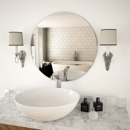 vidaXL Wandspiegel 60 cm Rund Glas 