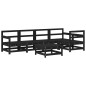 vidaXL 6-tlg. Garten-Lounge-Set mit Kissen Schwarz Massivholz vidaXL 6-tlg. Garten-Lounge-Set mit Kissen Schwarz Massivholz