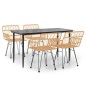 vidaXL 5-tlg. Garten-Essgruppe Poly Rattan vidaXL 5-tlg. Garten-Essgruppe Poly Rattan