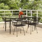 vidaXL 5-tlg. Garten-Essgruppe Schwarz Poly Rattan vidaXL 5-tlg. Garten-Essgruppe Schwarz Poly Rattan