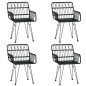 vidaXL 5-tlg. Garten-Essgruppe Schwarz Poly Rattan vidaXL 5-tlg. Garten-Essgruppe Schwarz Poly Rattan
