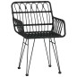 vidaXL 5-tlg. Garten-Essgruppe Schwarz Poly Rattan vidaXL 5-tlg. Garten-Essgruppe Schwarz Poly Rattan