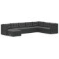 vidaXL 8-tlg. Garten-Lounge-Set mit Kissen Schwarz Poly Rattan vidaXL 8-tlg. Garten-Lounge-Set mit Kissen Schwarz Poly Rattan