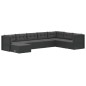 vidaXL 8-tlg. Garten-Lounge-Set mit Kissen Schwarz Poly Rattan vidaXL 8-tlg. Garten-Lounge-Set mit Kissen Schwarz Poly Rattan