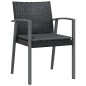 vidaXL 3-tlg. Garten-Essgruppe mit Kissen Poly Rattan und Stahl vidaXL 3-tlg. Garten-Essgruppe mit Kissen Poly Rattan und Stahl