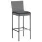 vidaXL 9-tlg. Gartenbar-Set mit Kissen Grau Poly Rattan vidaXL 9-tlg. Gartenbar-Set mit Kissen Grau Poly Rattan
